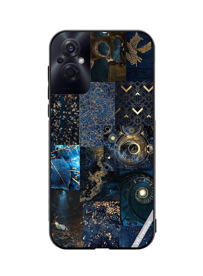 VR CREATIVE Protective Case Cover For Oppo Reno8 Z Blue Neon College Design Multicolour - Image 1