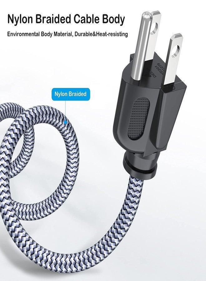 Goalfish Power Cord, Goalfish 3 Prong AC Power Cable 6.6FT(2m) Nylon Braided Replacement 3 Pin Power Cord UL Certified for Computer, TV, Monitor, Printer, PC, Projector, Power Supply Cable - Image 4