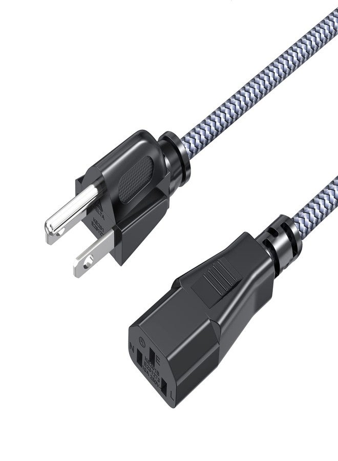 Goalfish Power Cord, Goalfish 3 Prong AC Power Cable 6.6FT(2m) Nylon Braided Replacement 3 Pin Power Cord UL Certified for Computer, TV, Monitor, Printer, PC, Projector, Power Supply Cable - Image 5