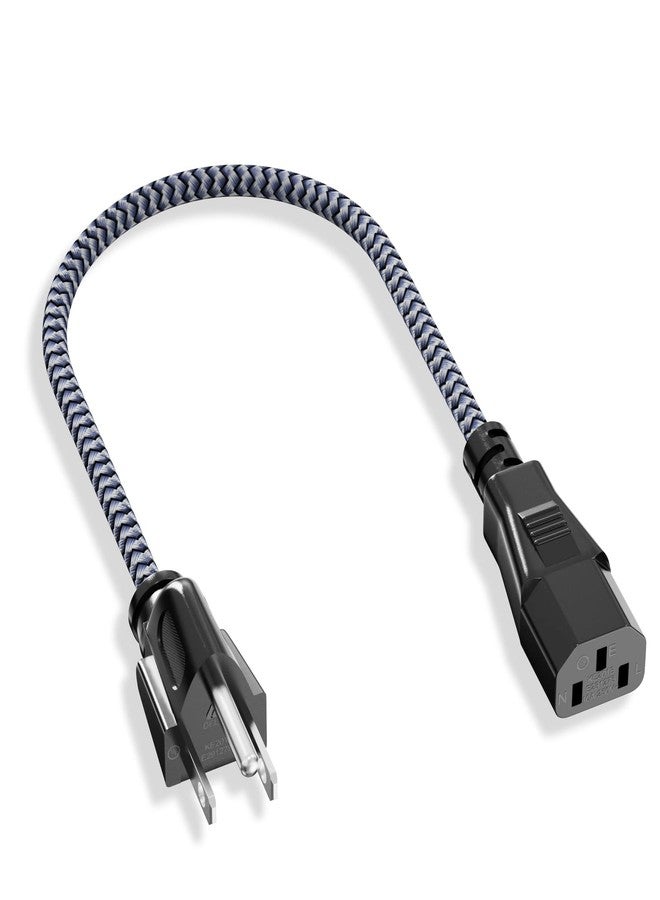 Goalfish Power Cord, Goalfish 3 Prong AC Power Cable 6.6FT(2m) Nylon Braided Replacement 3 Pin Power Cord UL Certified for Computer, TV, Monitor, Printer, PC, Projector, Power Supply Cable - Image 1