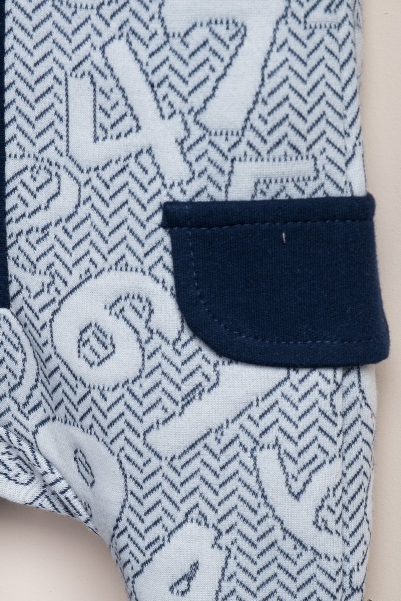 Baby Fou Zippered Number Printed Jumpsuit - Image 4