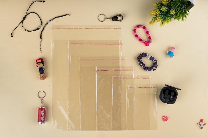 VSC حقيبة بلاستيكية شفافة ذاتية اللصق قابلة لإعادة الإغلاق BOPP 13X16 بوصة 200 قطعة 35 ميكرون وزن 16 كجم أحجام أخرى داخلها - Image 5