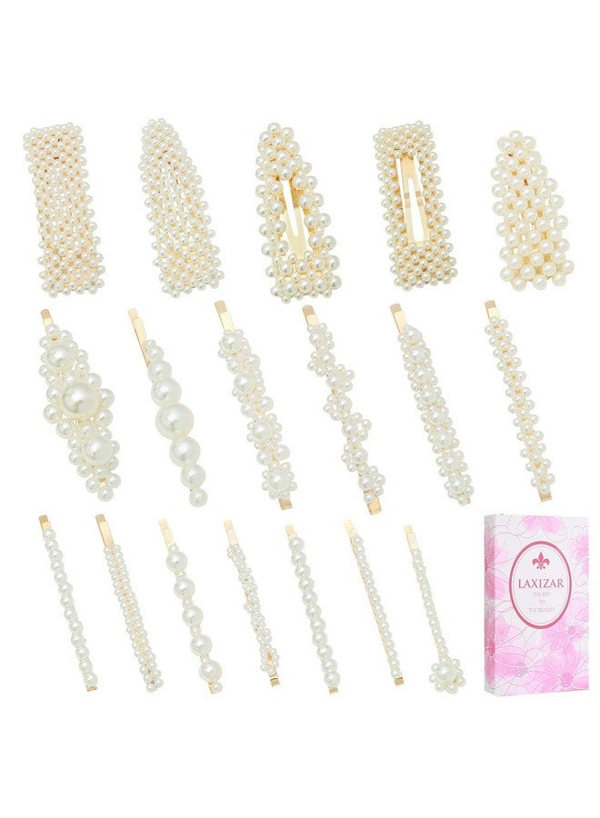 LAXIZAR 18 Pcs Pearl Hair Clips Large Hair Clips Barrette Hair For Women Girls Fashion Hair Accessories - Image 4