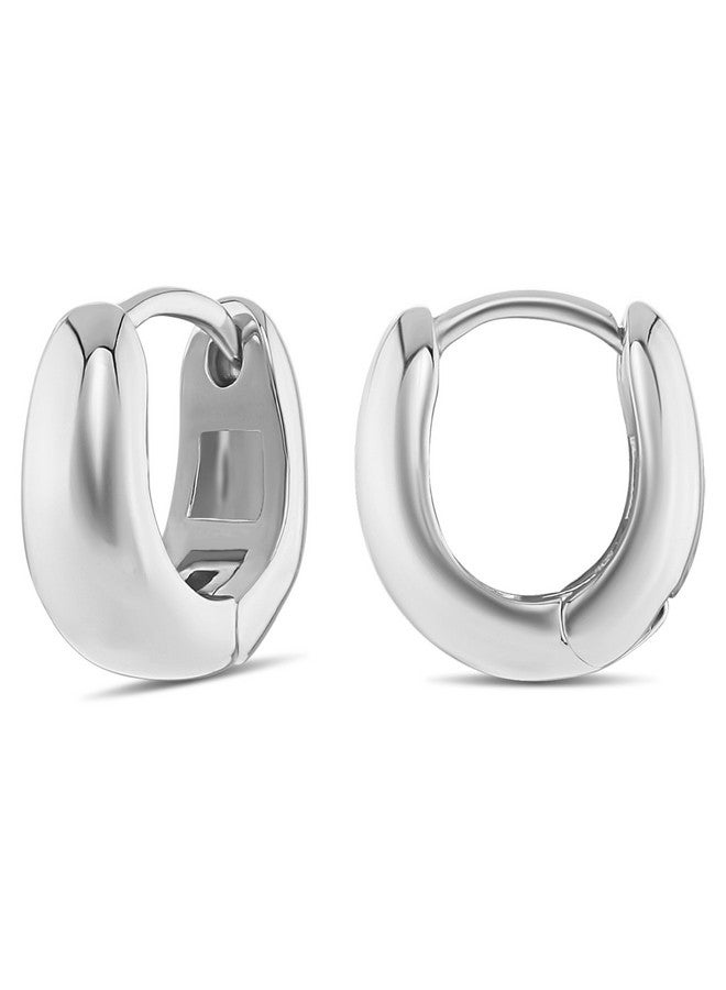 MILLA 14k Gold Plated Huggie Earrings Set - Hypoallergenic 12mm Lightweight Y2K Preppy Ear Huggers - Image 1