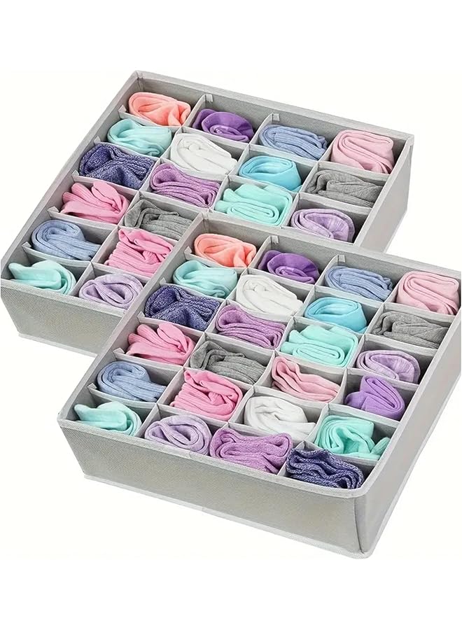 Green Tiger Minimalist Drawer Organizer, 24 Compartments, Grey - Image 1