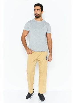 Champion Men Standard Fit Embroidered Baseball Pants, Khaki Combo  - Image 2