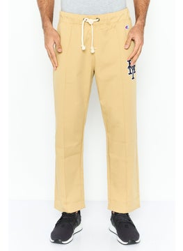 Champion Men Standard Fit Embroidered Baseball Pants, Khaki Combo  - Image 1