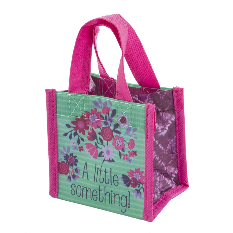 Karma Reusable Gift Bags - Tote Bag and Gift Bag with Handles - Perfect for Birthday Gifts and Party Bags RPET 1 Flowers Tiny - Image 1