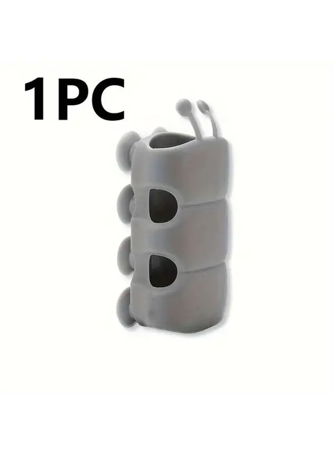 Grey Adjustable Wall Mounted Shower Head Bracket No Drill Installation Reusable No Residue Design - Image 1