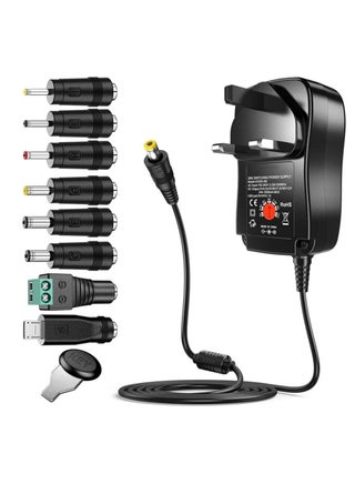 Universal 30W 3V 4.5V 5V 6V 7.5V 9V 12V AC/DC Adapter Switching Power Supply Charger PSU with 8 Selectable Adaptor Tips for 3V-12V Household Electronics and LED Strip - 2000mA Max - pzsku/Z689BEE47B7210A88DBF9Z/45/_/1717035086/4af8ca9f-d2ed-46c7-8b5f-0d27348992f4