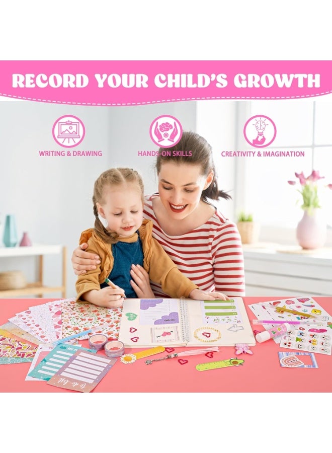 Toys for Ages 4-14 Girls Gifts: DIY Journal Kit for Tween Teen Girls 4 5 6 7 8 9 10 11 12 13 14 Year Old - Scrapbook u0026 Diary Art Crafts Kit, Journaling Art Crafts Kit, Birthday Gifts for Kids Age4+ - Image 2