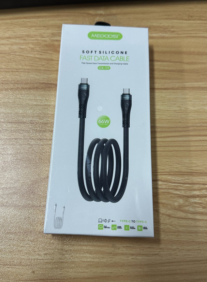MEDOOSI Data cable white Android Apple charging cable C-Black White