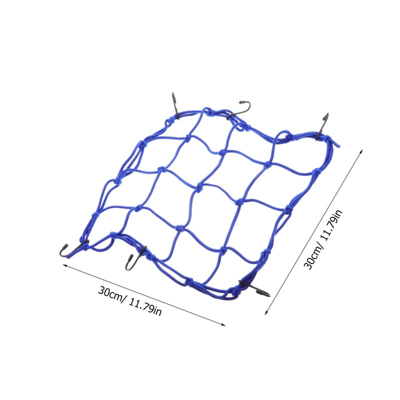 Elastic Bungee Cargo Net Mesh Luggage Storage Hooks 1 Pair for Bike Motorcycle - Image 3