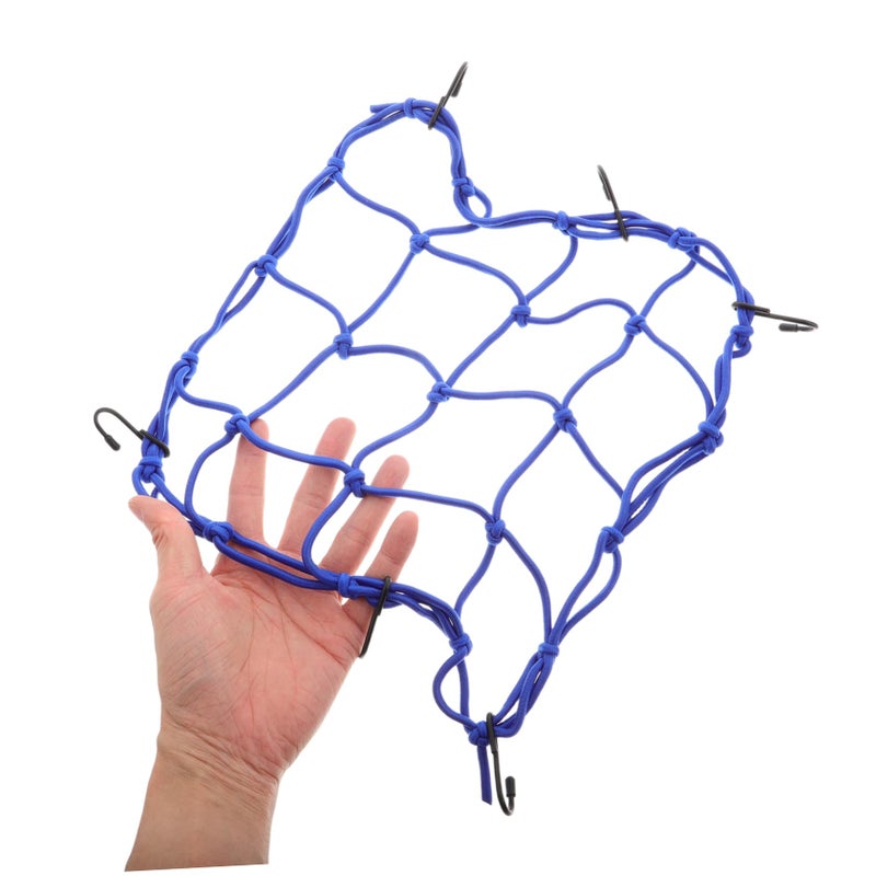 Elastic Bungee Cargo Net Mesh Luggage Storage Hooks 1 Pair for Bike Motorcycle - Image 5