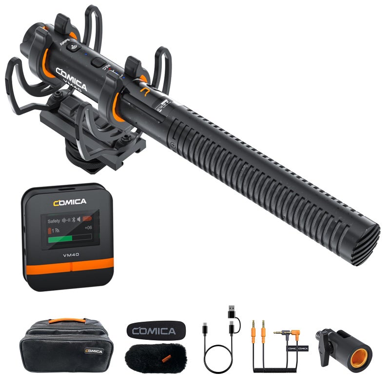 COMICA VM40 Shotgun Microphone with Wired Wireless Modes 48kHz32bit Float Recording 32GB Storage Super Cardioid Video Mic for Canon Nikon Sony DSLR Camera Camcorder Filming Video Recording - Image 2