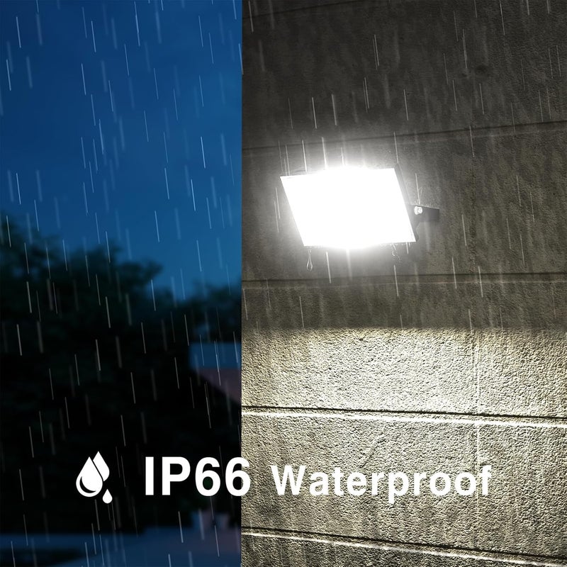 Onforu أضواء الفيضانات LED 80 واط في الهواء الطلق، 8000 لومن ضوء أمان فائق السطوع، 6500 كيلفن ضوء النهار الأبيض، أضواء الفيضانات الخارجية، IP66 مقاومة للماء للأماكن الخارجية، حزمة من 2 - Image 4