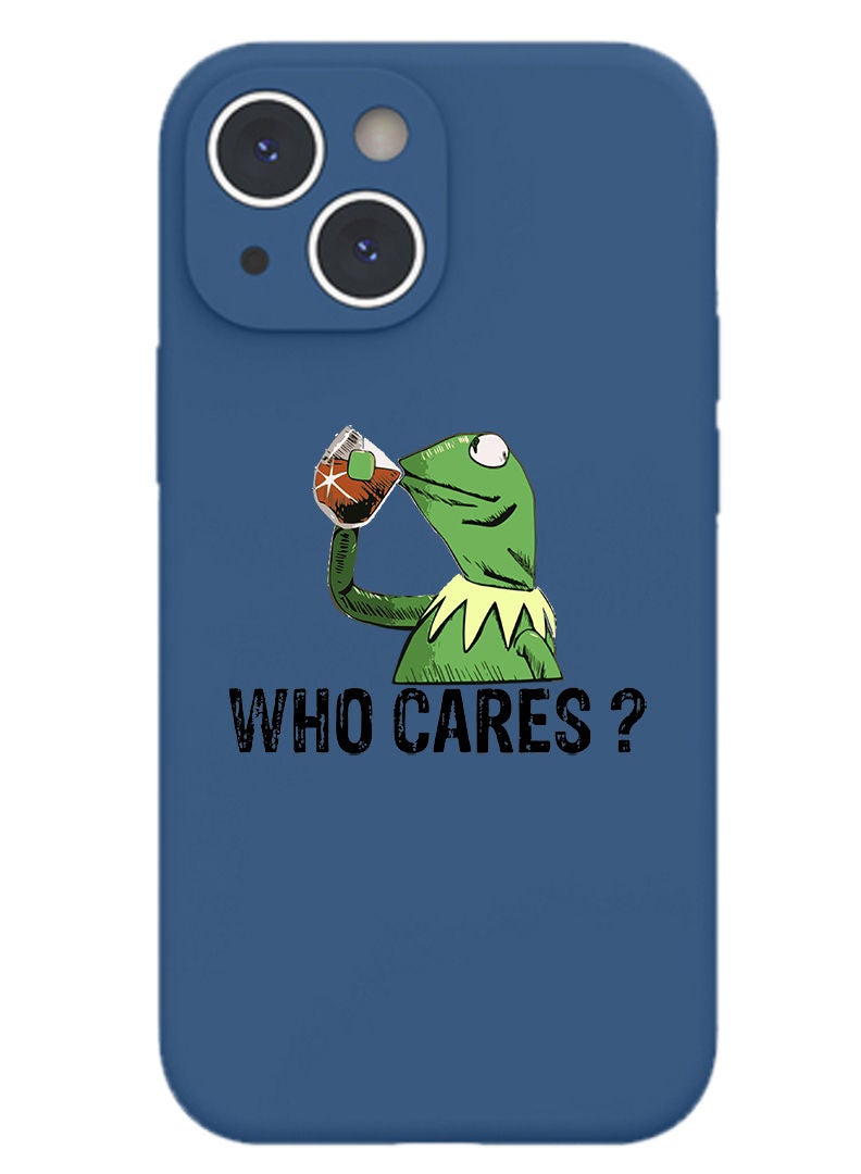 Theodor Protective Slim Fit Case Liquid Silicone Cover with Full Body Protection Anti-Scratch Shockproof Case For iPhone 13 Blue  - Who cares copy - Image 1