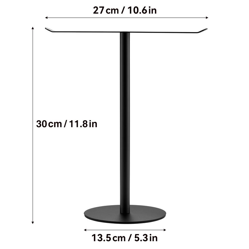 Keepmisc Black Hand Towel Holder Stand â€“ Countertop T-Shaped Stainless Steel Towel Rack with Non-Slip Base for Vanity and Kitchen - Image 5