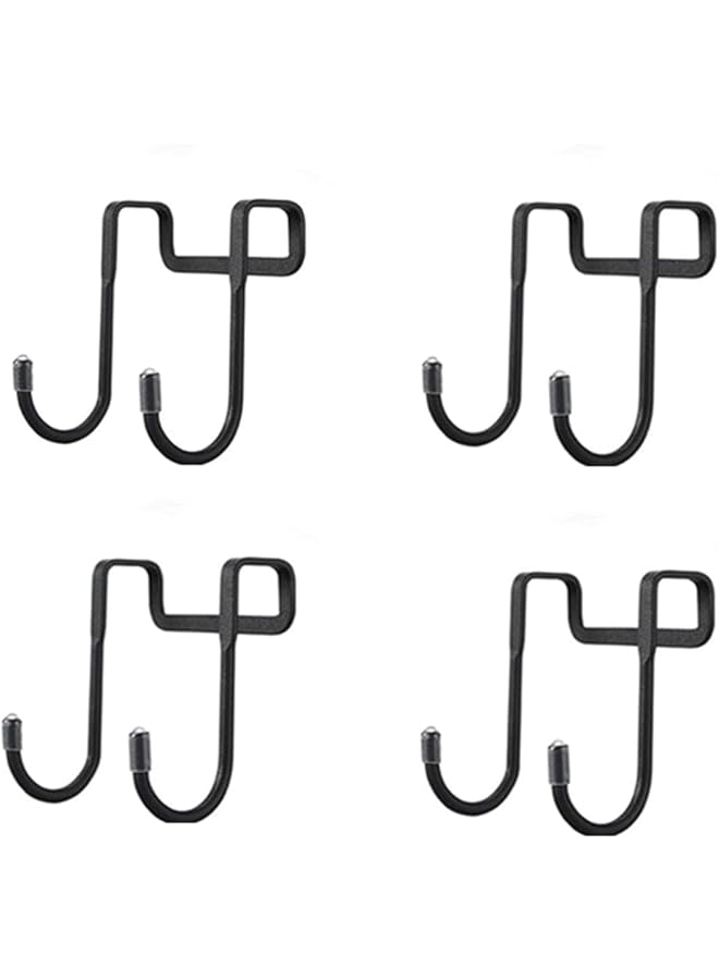 PROMASS 4Pcs Stainless Steel Heavy Duty S-Hooks,Door Hanger for Bags and Clothes,Towel Hanger Shower Door  - Image 1