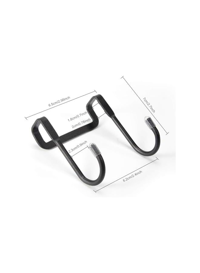 PROMASS 4Pcs Stainless Steel Heavy Duty S-Hooks,Door Hanger for Bags and Clothes,Towel Hanger Shower Door  - Image 2