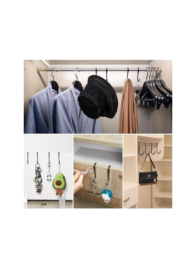 PROMASS 4Pcs Stainless Steel Heavy Duty S-Hooks,Door Hanger for Bags and Clothes,Towel Hanger Shower Door  - Image 5