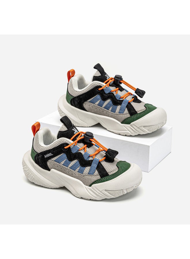 Annil أحذية رياضية شبكية قابلة للتنفس للأطفال من منتصف إلى كبير لموسم الربيع/الصيف 2025 - متينة وخفيفة الوزن للاستخدام الخارجي والركض غير الرسمي للأولاد والبنات - Image 5