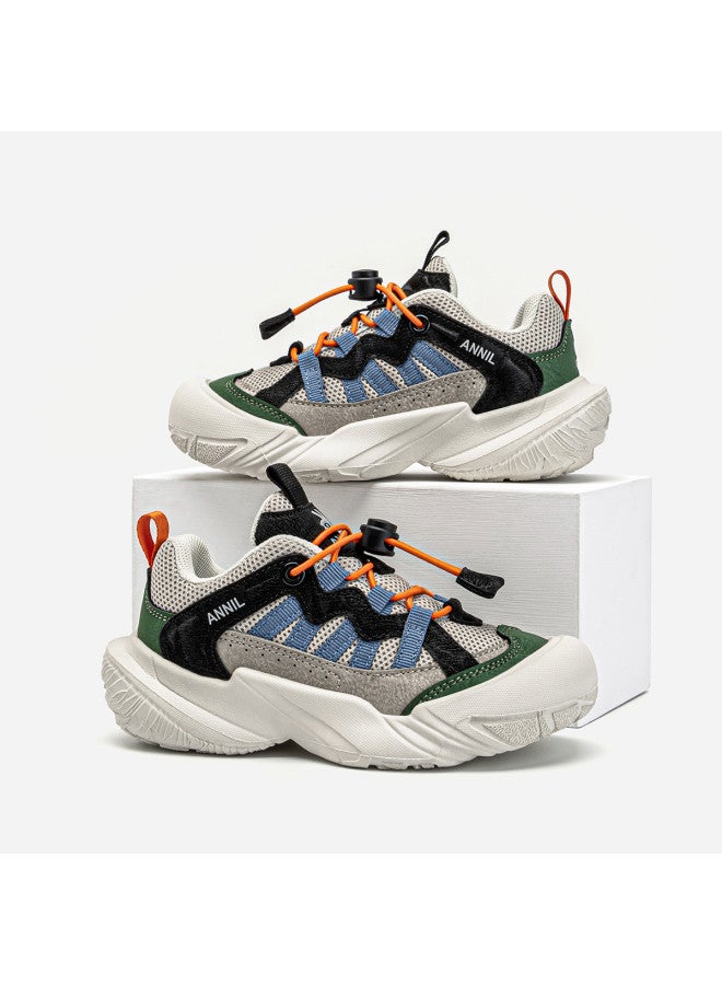 Annil أحذية رياضية شبكية قابلة للتنفس للأطفال من منتصف إلى كبير لموسم الربيع/الصيف 2025 - متينة وخفيفة الوزن للاستخدام الخارجي والركض غير الرسمي للأولاد والبنات - Image 2