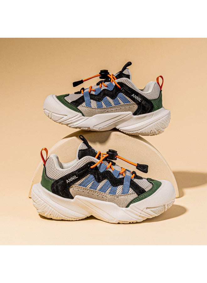 Annil أحذية رياضية شبكية قابلة للتنفس للأطفال من منتصف إلى كبير لموسم الربيع/الصيف 2025 - متينة وخفيفة الوزن للاستخدام الخارجي والركض غير الرسمي للأولاد والبنات - Image 3