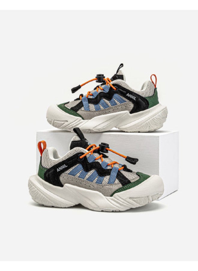 Annil أحذية رياضية شبكية قابلة للتنفس للأطفال من منتصف إلى كبير لموسم الربيع/الصيف 2025 - متينة وخفيفة الوزن للاستخدام الخارجي والركض غير الرسمي للأولاد والبنات - Image 1