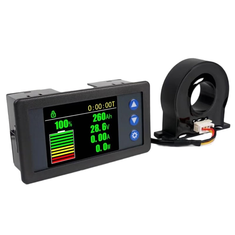 Hall Effect Sensor DC 100A Volt Amp Coulomb Meter 10 100V Battery Capacity Monitor - Image 2