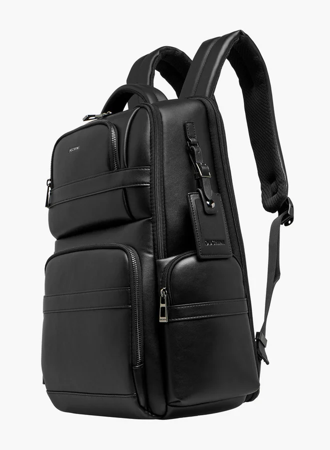 DUCHINI Solid Backpack with Adjustable Straps and Zip Closure - 31x43x17 cm