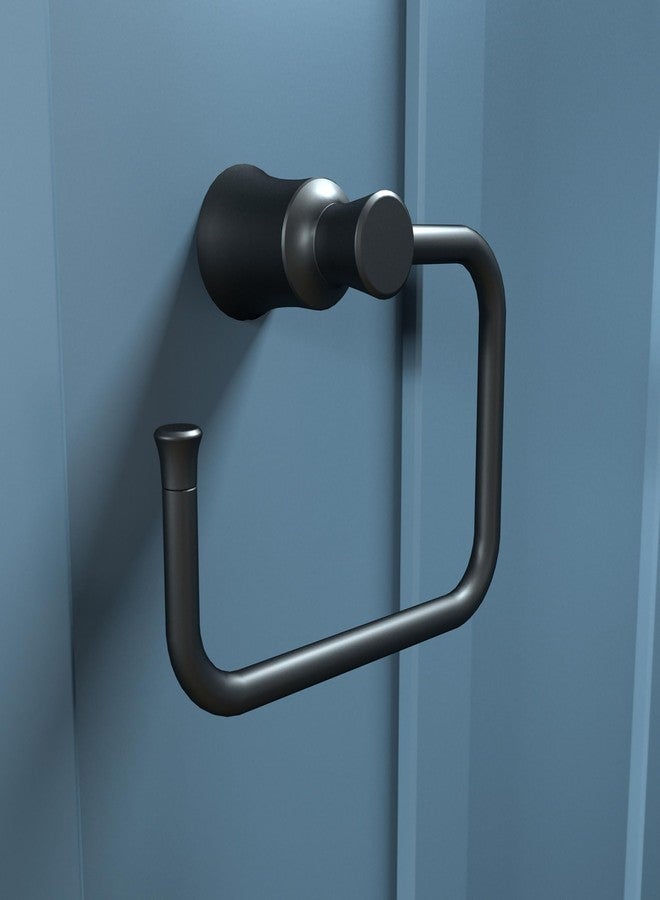 hansgrohe 4786670 Joleena Towel Ring in Matte Black, 8.3-Inches Wide - Image 2