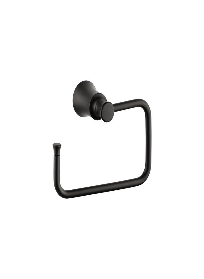 hansgrohe 4786670 Joleena Towel Ring in Matte Black, 8.3-Inches Wide - Image 1
