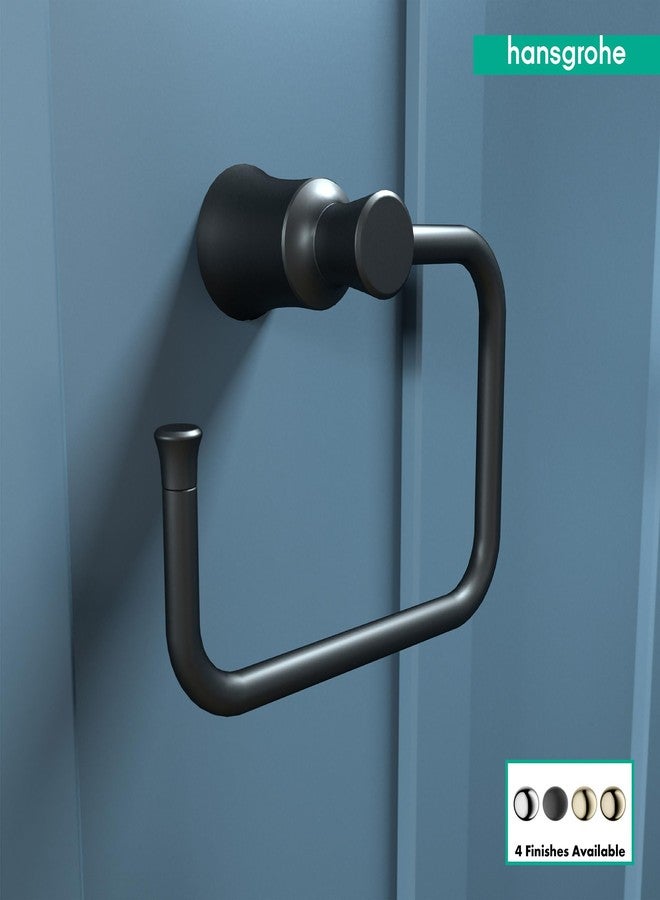hansgrohe 4786670 Joleena Towel Ring in Matte Black, 8.3-Inches Wide - Image 3