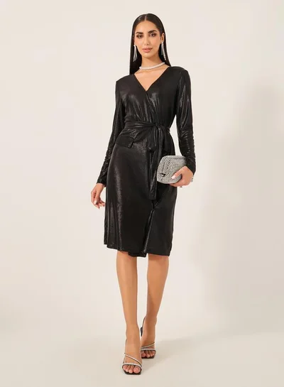 Styli Belted Wrap Dress