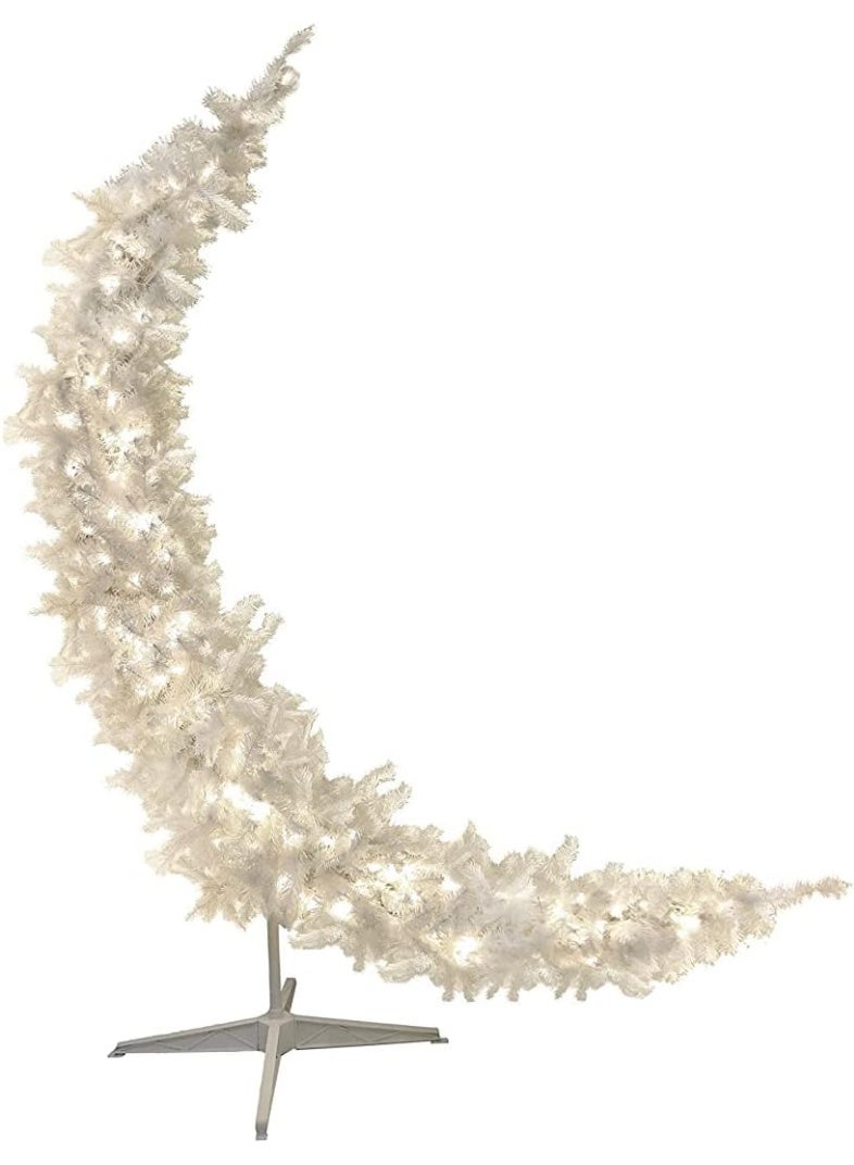 Ramadan Crescent Prelit – Elegant Moon Ornament for Home, Family Gatherings, Festive Decor, Christmas & New Year Decoration (White) (180cm) - Image 2