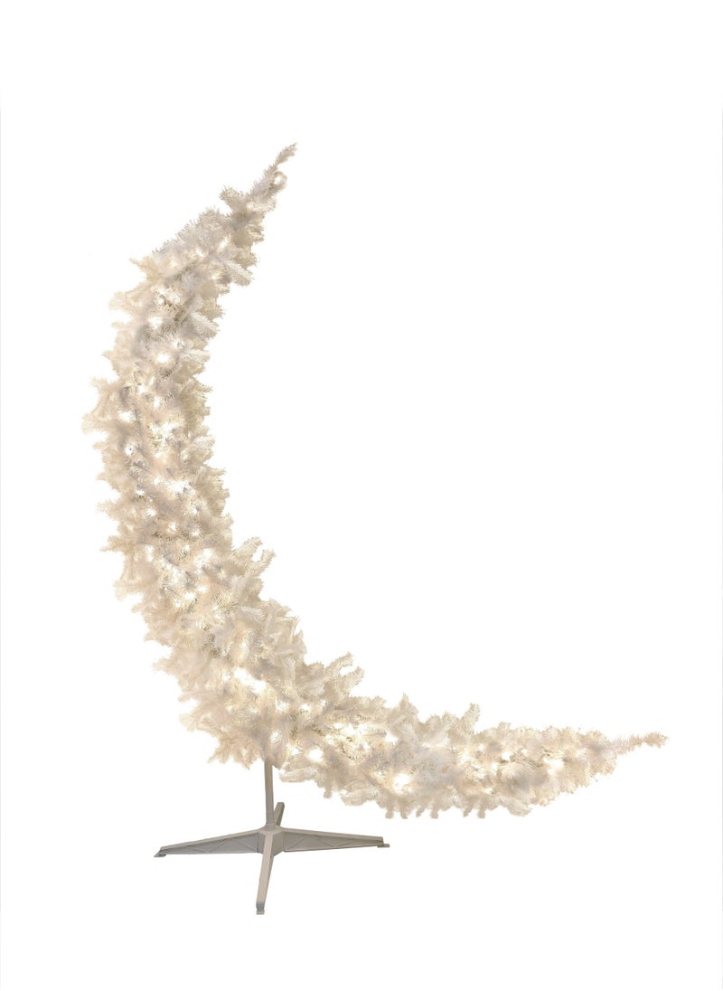 هوم ديكورايشون هلال رمضان لون أبيض ١٨٠ سم مع إضاءة  - Image 1