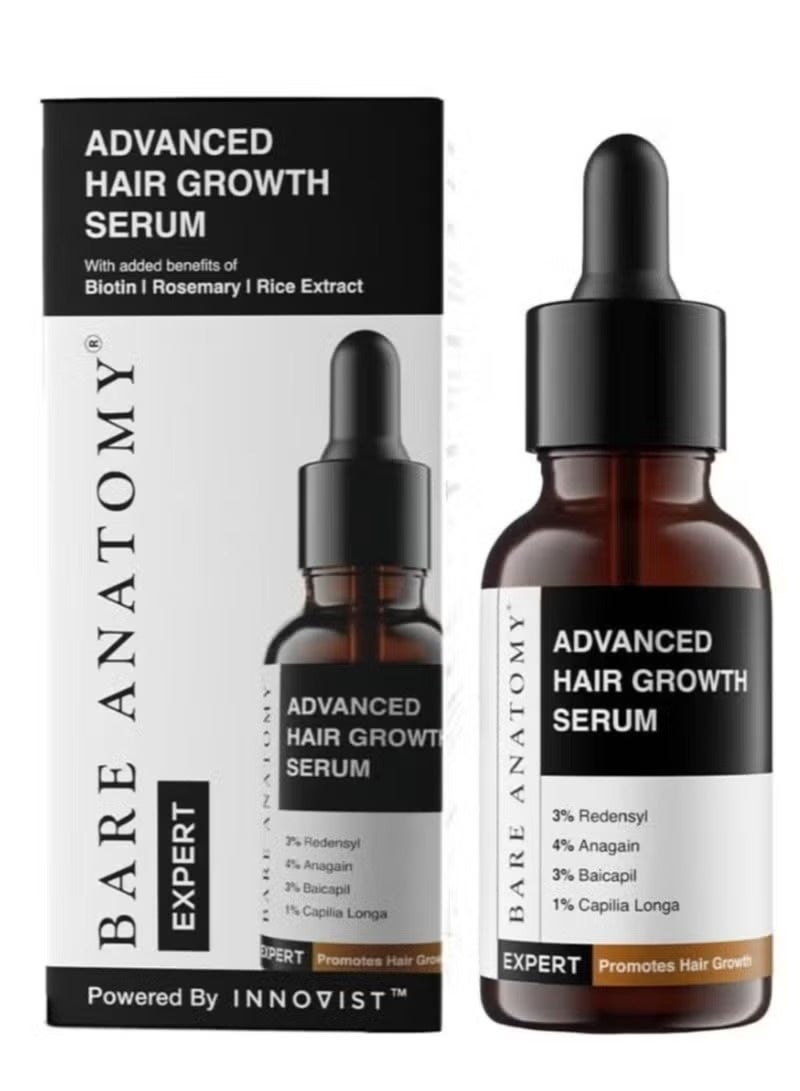 بار_اناتومي سيروم بير أناتومي المتطور لنمو الشعر | ٣٪ ريدنسيل - نتائج أفضل بمرتين من مينوكسيديل | + ٤٪ أناجين + ٣٪ بايكابيل | إكليل الجبل، بيوتين | سيروم لنمو الشعر والتحكم في تساقطه للنساء والرجال | ٣٠ مل - Image 1