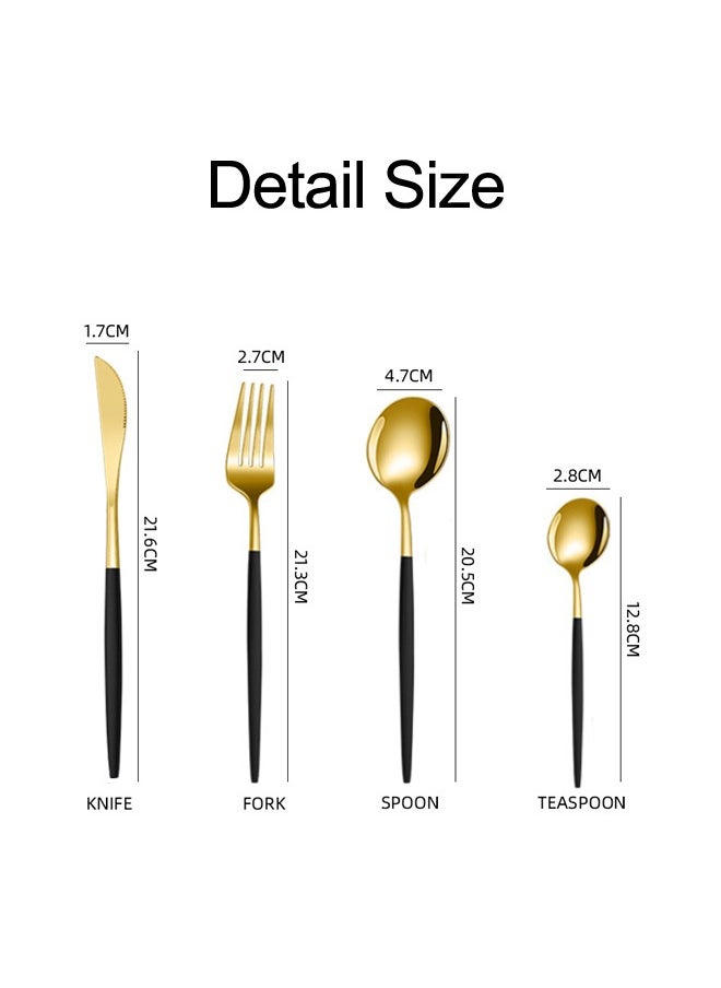 XIANGYU Party Wedding Flatware Set Stainless Steel High Quality 24pcs Cutlery Set With Wooden Box  - Image 3