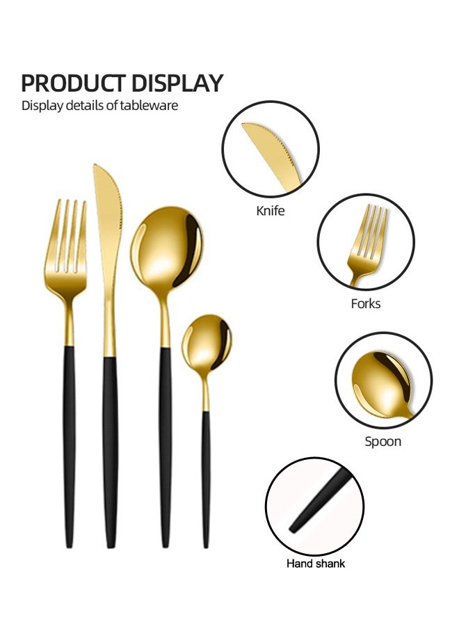 XIANGYU Party Wedding Flatware Set Stainless Steel High Quality 24pcs Cutlery Set With Wooden Box  - Image 4