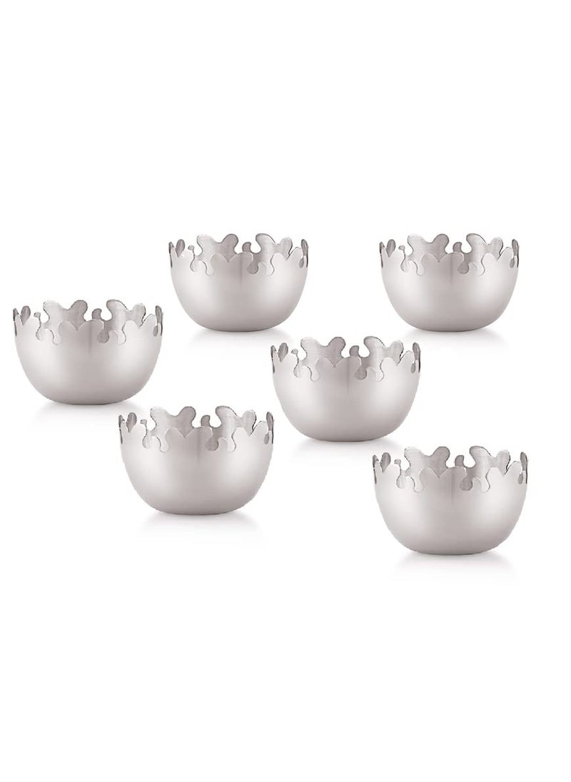 FINALITY FINALITY Stainless Steel Navratn Dessert and Serving Bowl with Z Spoon Size 10 cm 6  - Image 2