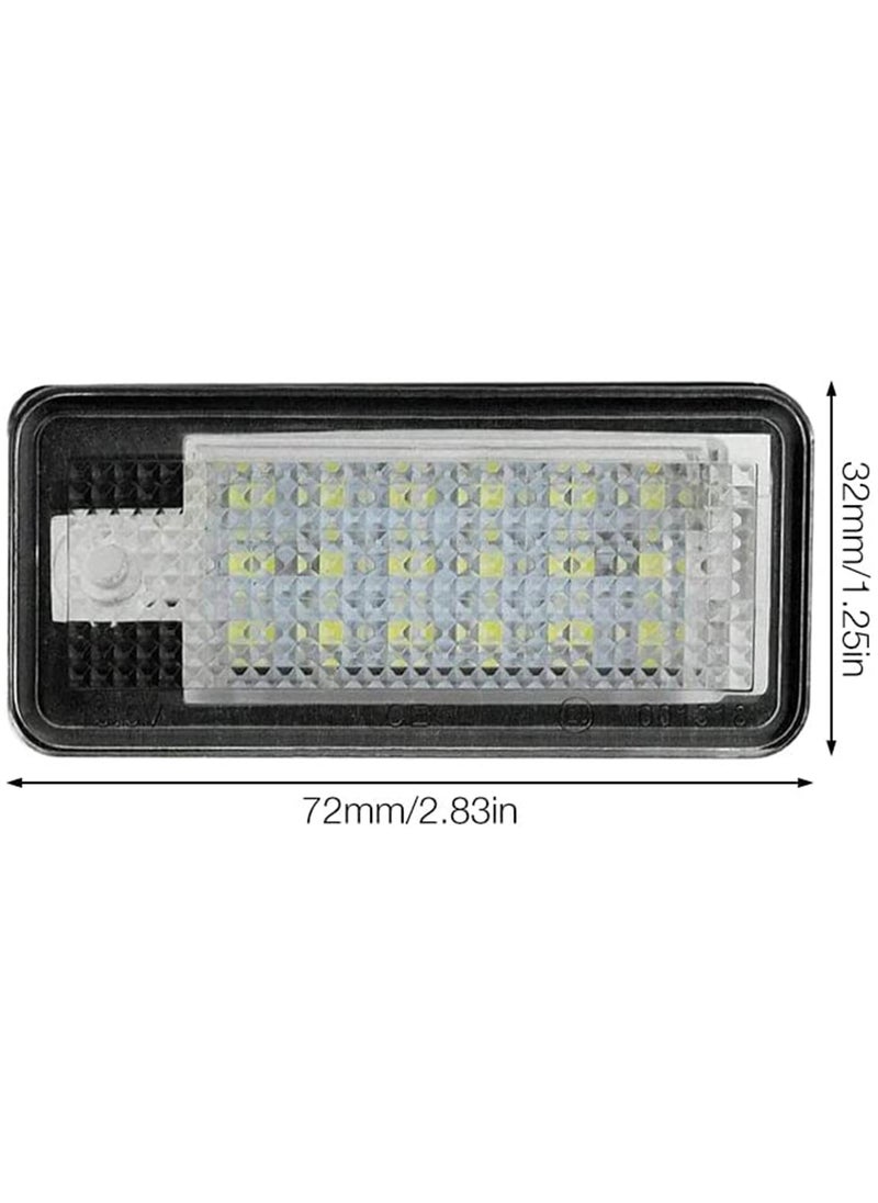 Generic - LED Number Plate Lights, 2Pcs License Number Plate Light Lamp, Car Rear License Plate Lamps for Q7 A3 S3 A4 S4 RS4 A6 C6 S6 RS6 A8 S8 - Image 1