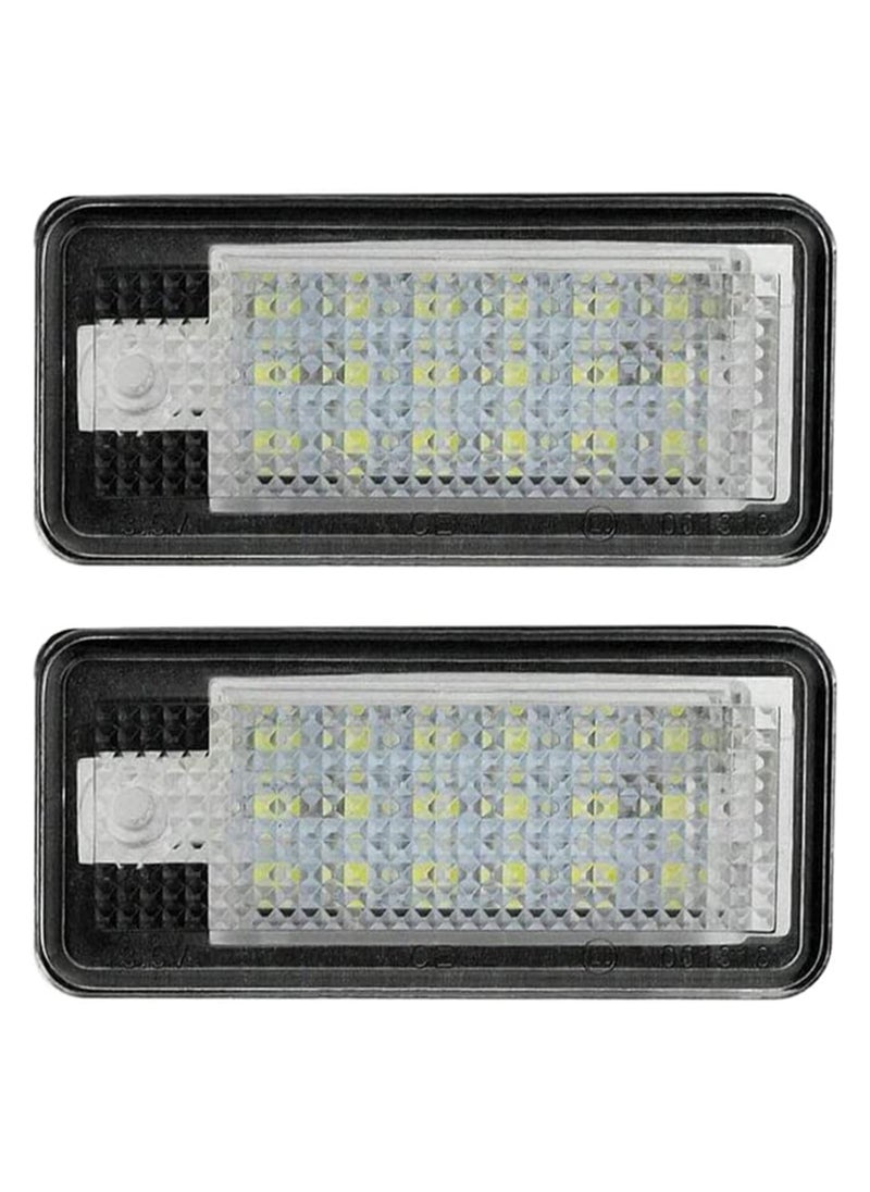 Generic - LED Number Plate Lights, 2Pcs License Number Plate Light Lamp, Car Rear License Plate Lamps for Q7 A3 S3 A4 S4 RS4 A6 C6 S6 RS6 A8 S8 - Image 1