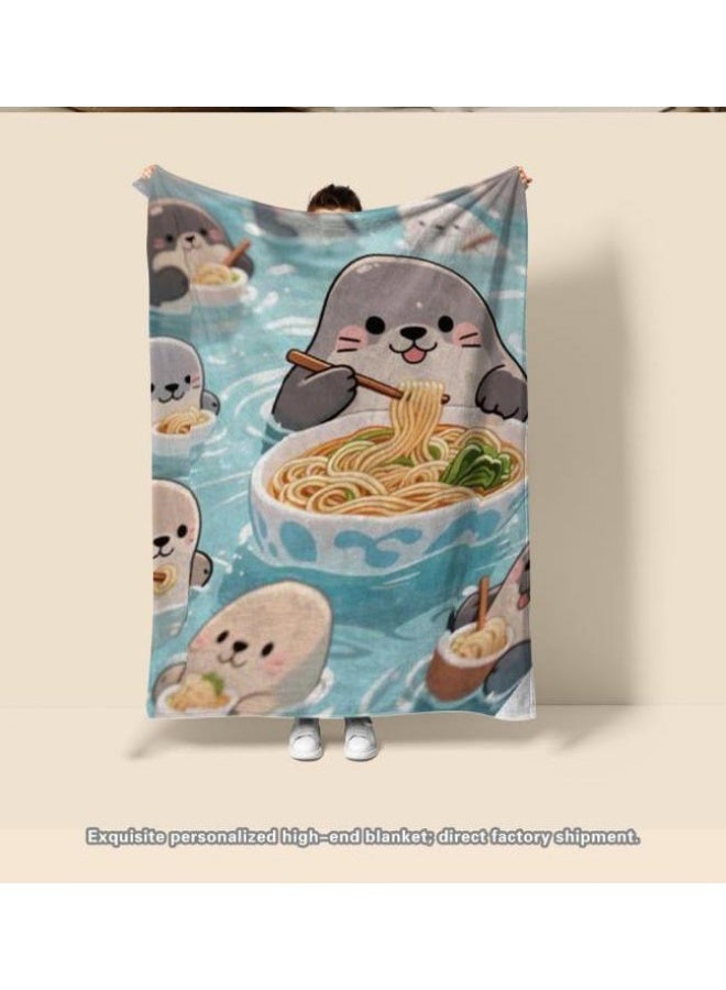 عام بطانية رقيقة من الفانيلا الكرتونية للأطفال أو الطلاب (دافئة ومريحة ومناسبة للنوم والألعاب) 100 سم * 150 سم - Image 4