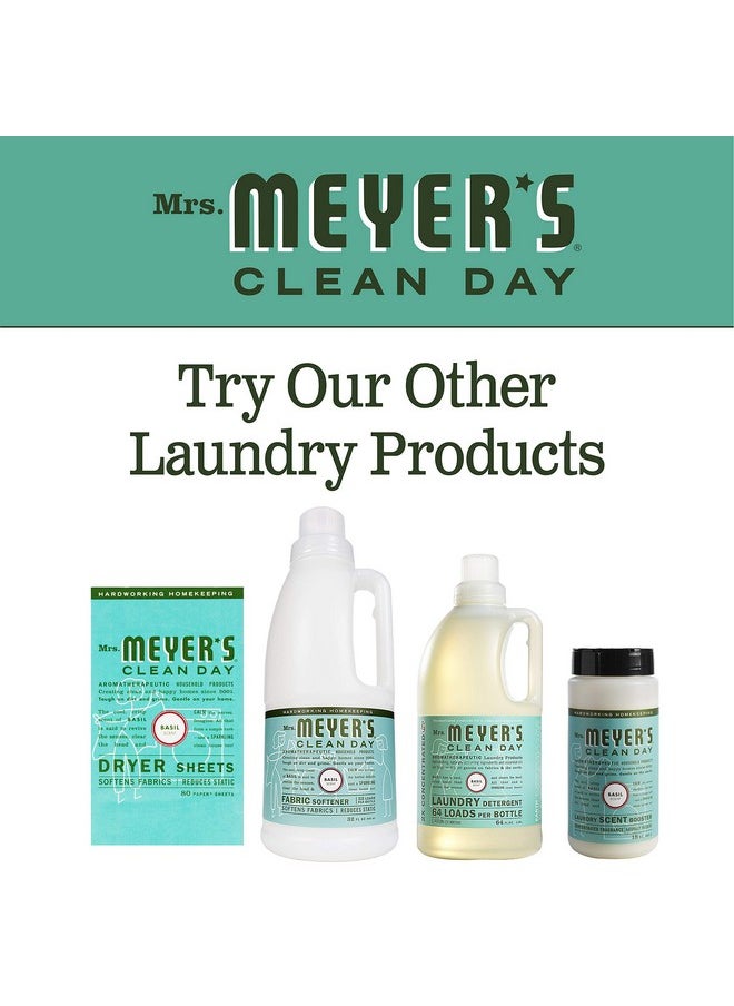 Mrs. Meyer's Clean Day - Mrs. Meyer's Clean Day Dryer Sheets, Softens Fabric, Reduces Static, Cruelty Free Formula, Basil Scent, 80 Count - Image 1