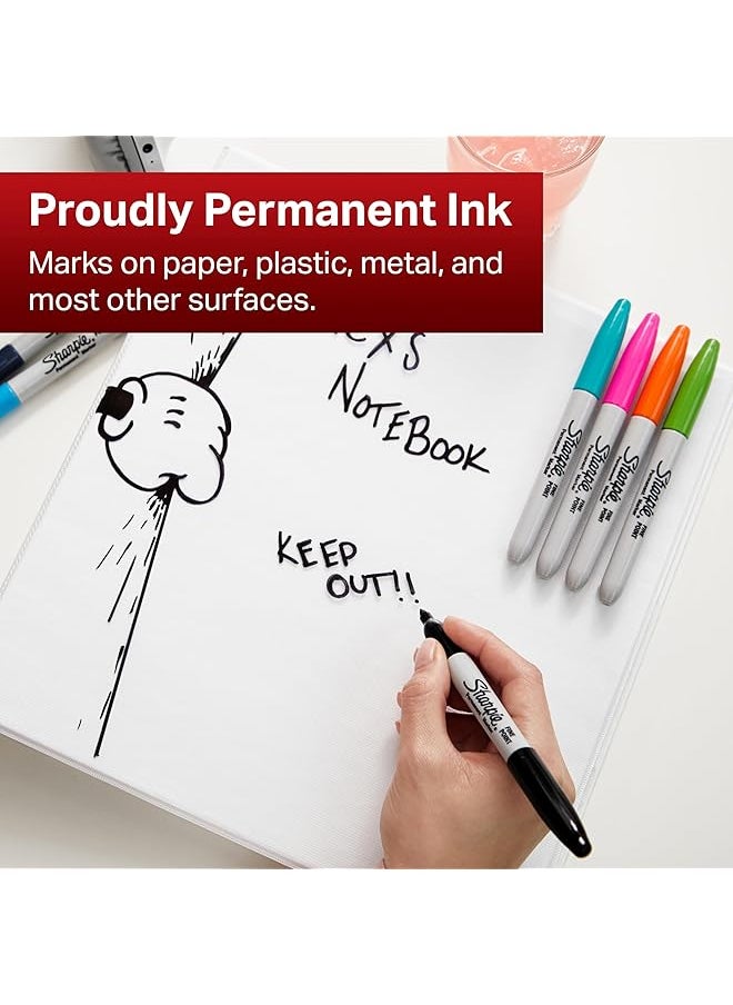 Sharpie Permanent Markers Fine Point 80S Glam Colors 24 Count  - Image 4