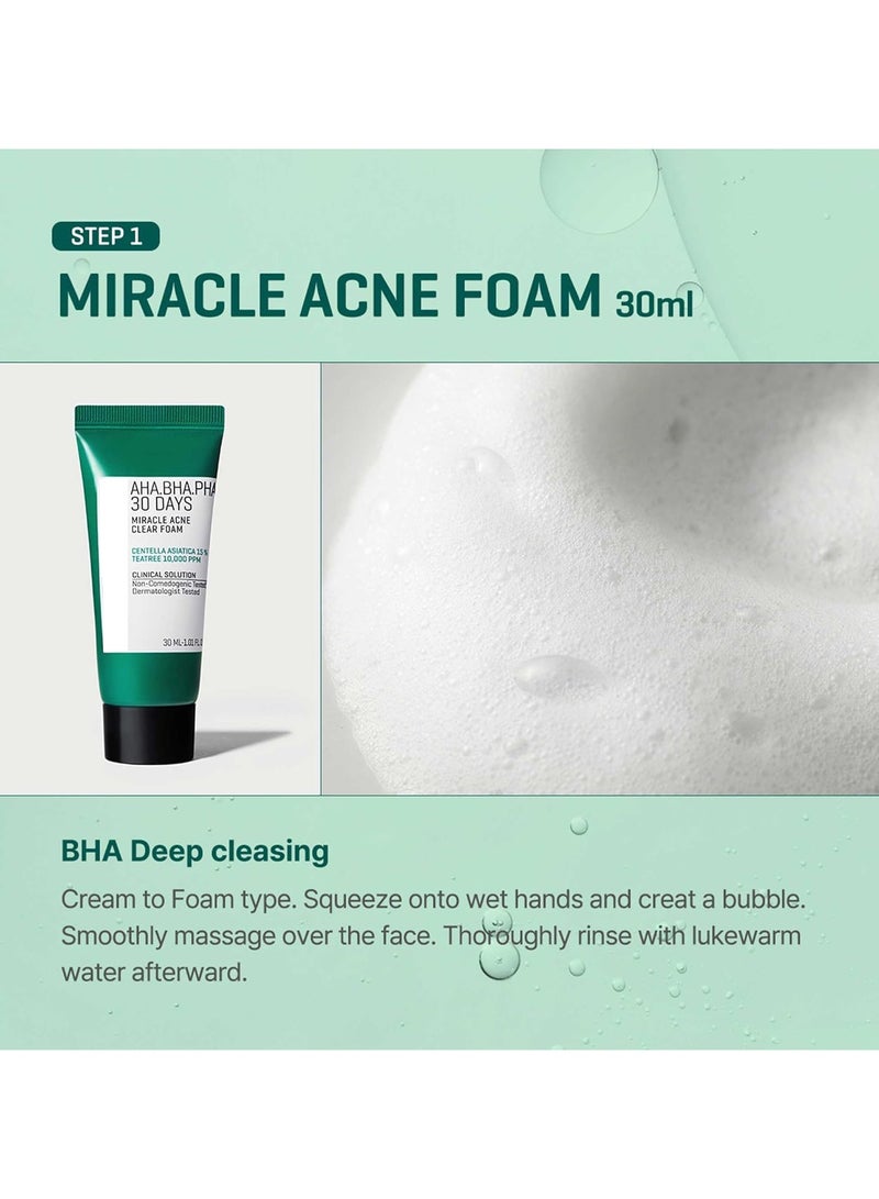 DubaiGallery Aha Bha Pha 30Days Miracle Ac Sos Kit - Includes Toner 1.01Oz + Serum 0.33Oz + Cream 0.7Oz + Foam 1.01Oz - Mild Exfoliating Daily Skin Care Set For Skin Wastes, Sebum, Oiliness Care 100ml - Image 3