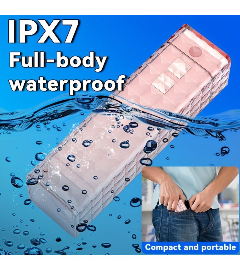 Portable Mini Water Flosser Pink Color For Teeth Cleaning Retractable Water Tank Travel 4 Modes Ideal For Braces Dental Bridges Home And Outdoor Oral Care - Image 3