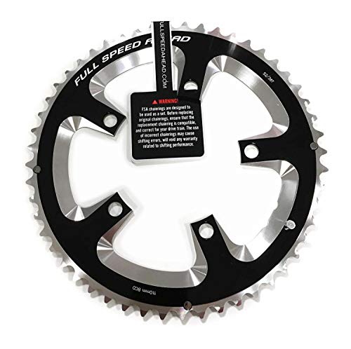 FSA Unisex's Super Road N11 110BCD Chainring-Black, 110 x 52t - Image 5