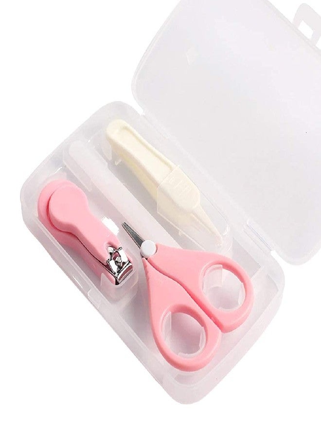 Alya The Cheeky Kidzz Baby Grooming Essential Nail Pedicure Manicure Cutter Safety Kit 4 IN 1 Combo With Cute Printed Portable Travel Transparent Protective Case Box For Toddlers/Infants/New Borns| Best Unique Baby Shower Gift(0 Months+)(PINK) - Image 2